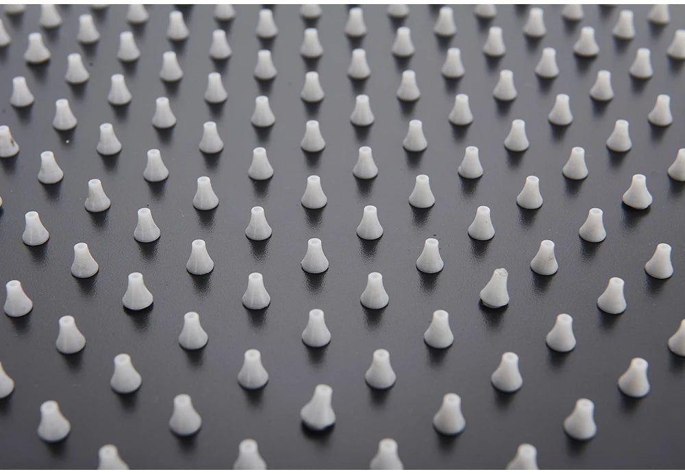 POIQIHY Ultrathin Golden Shower Head 16" Stainless Steel Rainfall Shower Faucet Head Bathroom Black Large Flow Showerhead Faucet