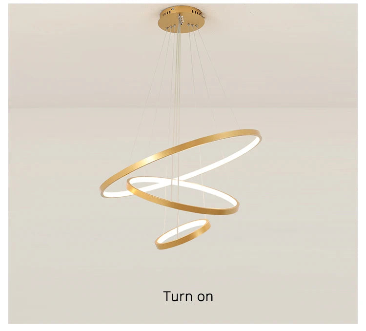 Modern led dining room chandeliers simple ring chandelier living  bedroom Lights home indoor lighting decorative Pendant Lamps
