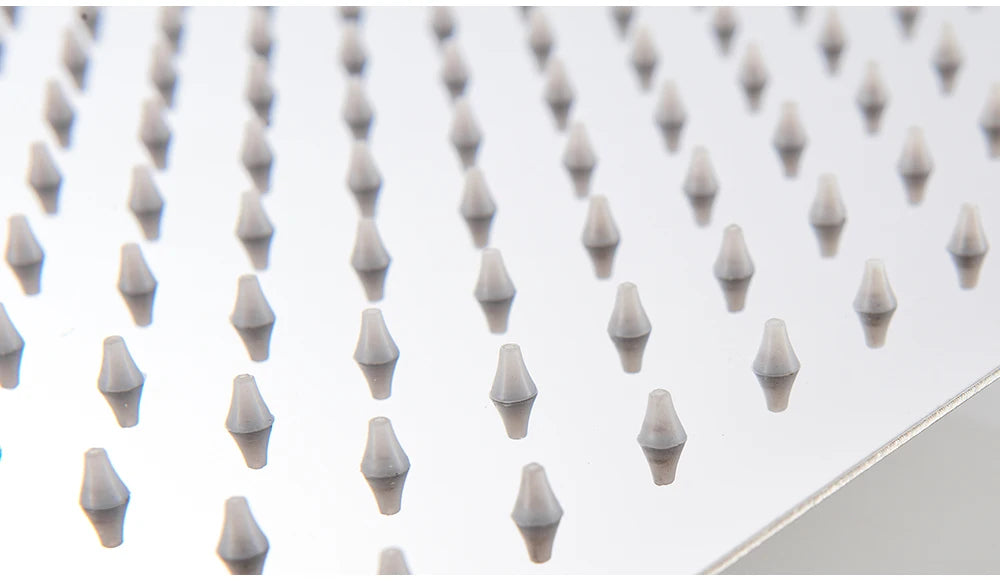 POIQIHY Ultrathin Golden Shower Head 16" Stainless Steel Rainfall Shower Faucet Head Bathroom Black Large Flow Showerhead Faucet