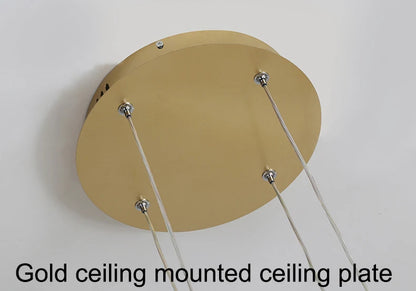 LED pendant light, minimalist modern home lighting, brushed ring ceiling, dining room pendant light, gold and black frame light